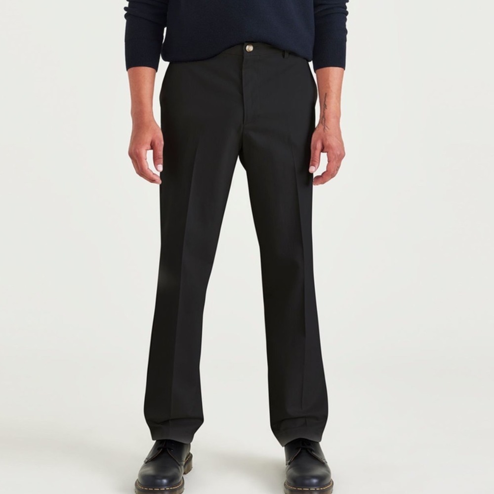 Dockers Signature Iron Free Khaki Mens 31x32 Black New With‎ Tags